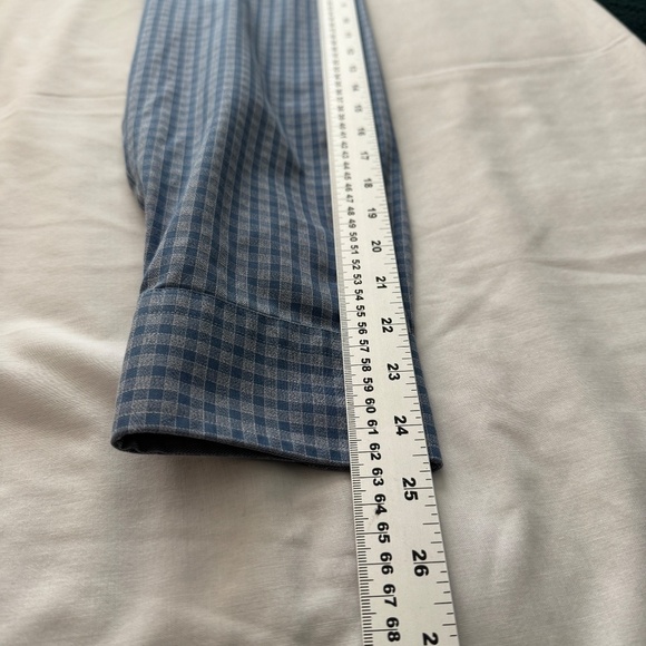 Joseph Abboud Men's Long‎ Sleeve Mini Check Button Up Shirt Blue Size X-Large - Picture 9 of 12